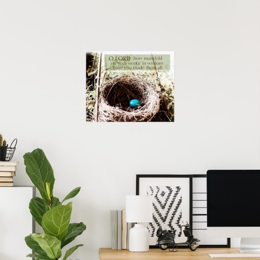 詩編104:24 ポスター (ホームオフィス)