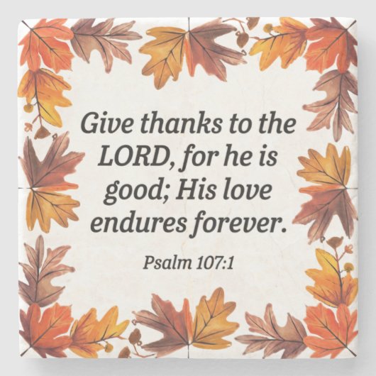 詩編107:1 ストーンコースター (正面)