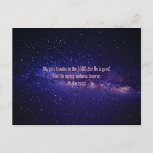 詩編107:1 ポストカード (正面)