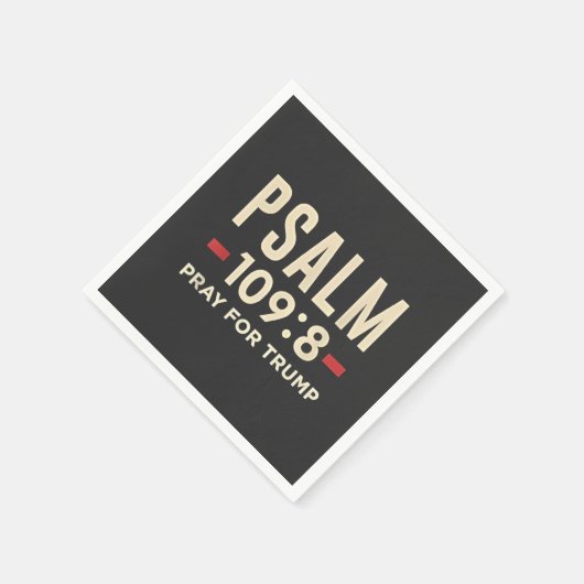 詩編109:8祈トランプ宗教就任式 スタンダードカクテルナプキン (角)