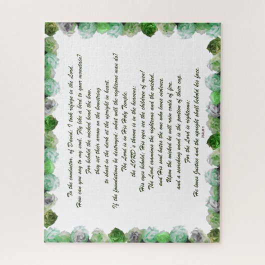 詩編11聖なる書物、 経典デザインVerse Art ジグソーパズル (縦)