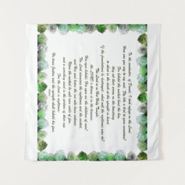 詩編11聖なる書物、 経典デザインVerse Art タペストリー