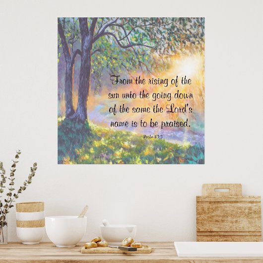 詩編113:3 ポスター (キッチン)