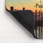 詩編118 14夕日の湖の写真 マウスパッド (コーナー)