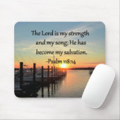 詩編118 14夕日の湖の写真 マウスパッド (マウス)