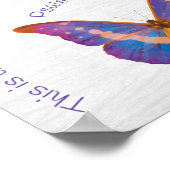 詩編118:24と水彩蝶 ポスター (角)