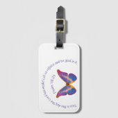 詩編118:24と水彩蝶 ラゲッジタグ (正面縦)