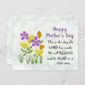 詩編118:24感動的フローラ母の日 ポストカード (正面/裏面)