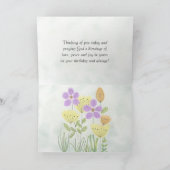 詩編118:24水かわいらし彩花誕生日 カード (内部)