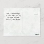 詩編118:24水かわいらし彩花誕生日 ポストカード (裏面)