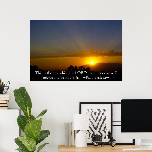 詩編118: 24 ポスター (ホームオフィス)