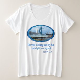 詩編119クリスチャン服 プラスサイズTシャツ