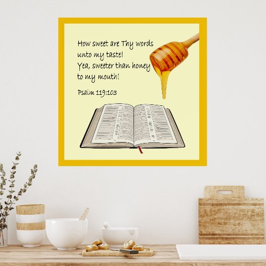 詩編119:103 ポスター (キッチン)