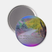 詩編119:105あなたの言葉 – 私の道に光 –  マグネット (正面/裏面)