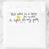 詩編119:105ステッカー 長方形シール (バッグ)