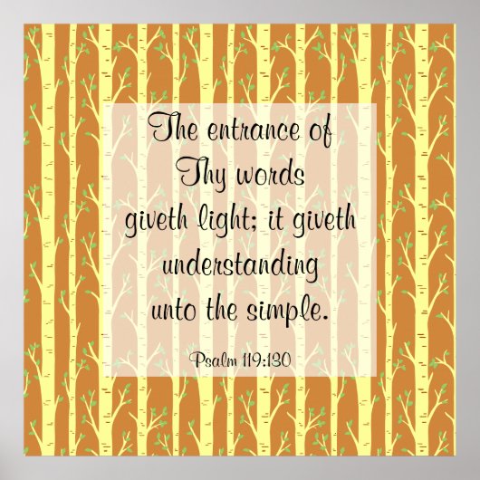 詩編119:130ポスター ポスター (正面)