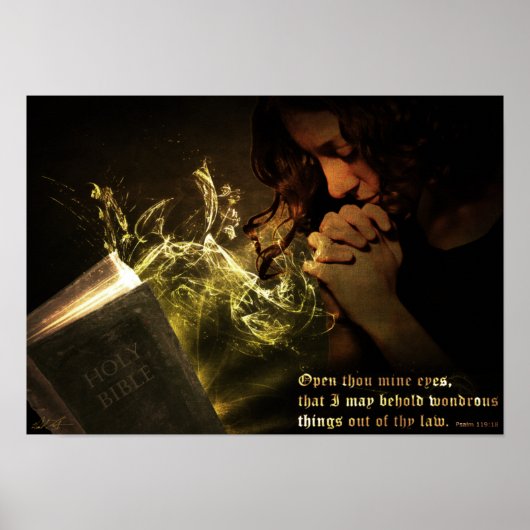 詩編119:18プリント ポスター (正面)