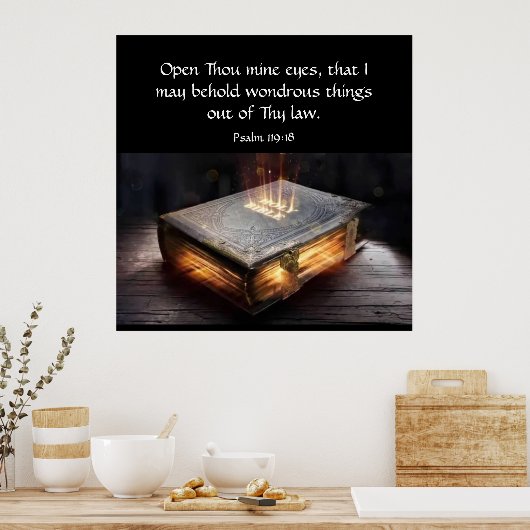 詩編119:18 ポスター (キッチン)