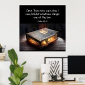 詩編119:18 ポスター (ホームオフィス)