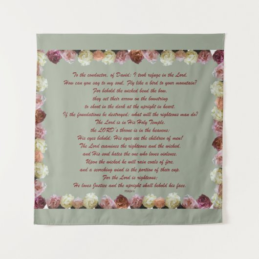 詩編11、聖なる書物、 経典、聖書の聖句、 タペストリー (正面(横))