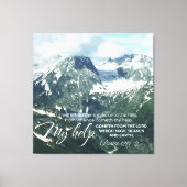 詩編121私は丘に私の目を持ち上げる キャンバスプリント (正面)