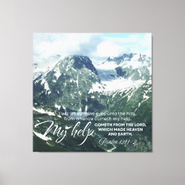 詩編121私は丘に私の目を持ち上げる キャンバスプリント