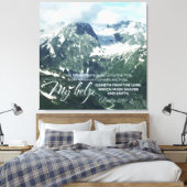 詩編121私は丘に私の目を持ち上げる キャンバスプリント (インサイチュ (寝室))