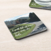 詩編121私は丘に私の目を持ち上げる コースター (左側)