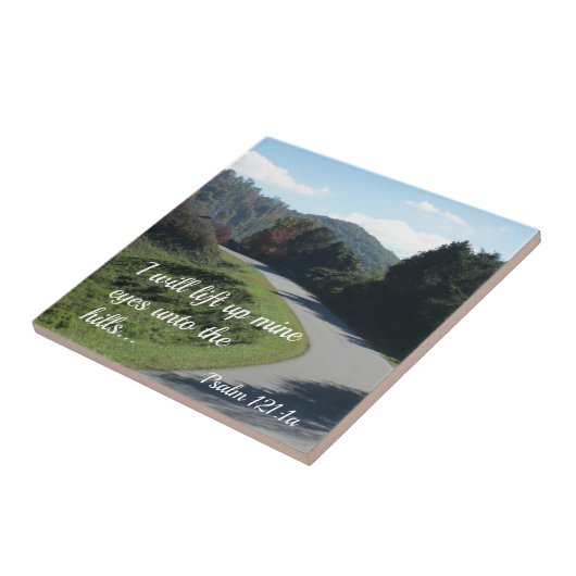 詩編121私は丘に私の目を持ち上げる タイル (側面)