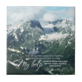 詩編121私は丘に私の目を持ち上げる タイル (正面)