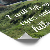 詩編121私は丘に私の目を持ち上げる ポスター (角)