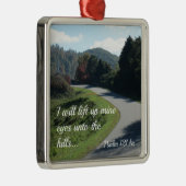 詩編121私は丘に私の目を持ち上げる メタルオーナメント (右)