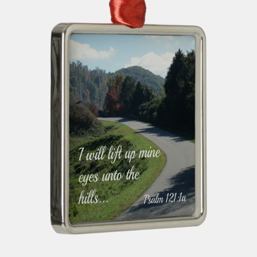 詩編121私は丘に私の目を持ち上げる メタルオーナメント (右)