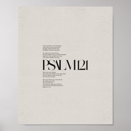 詩編121 – 「丘に目を持ち上げる」 ポスター (正面)