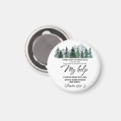 詩編121:1-2私は私の目を持ち上げる山 マグネット (正面/裏面)