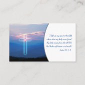 詩編121; 1-2 |クリスチャン感動的 名刺 (裏面)