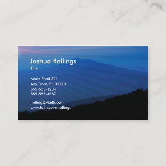 詩編121; 1-2 |クリスチャン 名刺 (裏面)