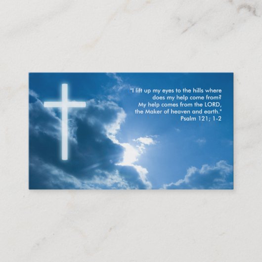 詩編121; 1-2 | Blue Christian 名刺 (正面)