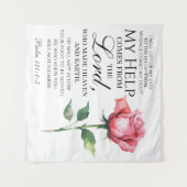 詩編121:1-3目のバラを上げる独身の タペストリー (正面(横))