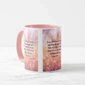 詩編127:3 KJV聖書聖なる書物、 経典写真2トーン マグカップ (正面左)