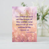 詩編127:3 KJV聖書聖なる書物、 経典Pic Greeting カード (スタンド正面)