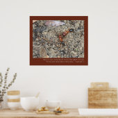 詩編128:1、2聖なる書物、 経典ポスター ポスター (キッチン)