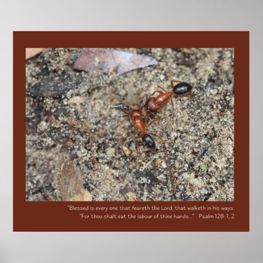 詩編128:1、2聖なる書物、 経典ポスター ポスター (正面)