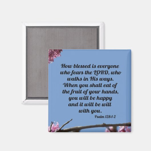 詩編128:1-2 マグネット (正面/裏面)