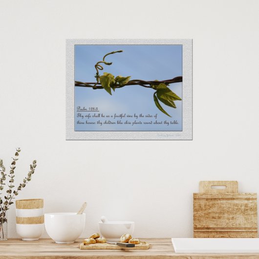 詩編128:3 ポスター (キッチン)