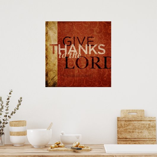 詩編136:1 ポスター (キッチン)