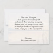 詩編138:3あなたは私を平はっきりした湖の上に夕日を作った カード (裏面)