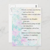 詩編139と花 ポストカード (正面/裏面)