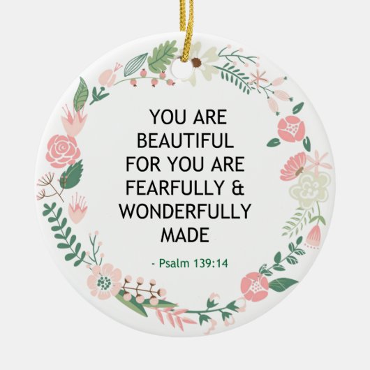 詩編139美しい セラミックオーナメント (正面)
