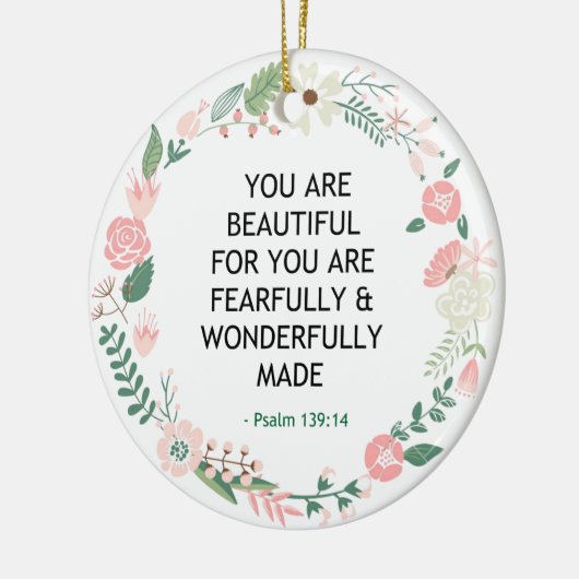 詩編139美しい セラミックオーナメント (左)